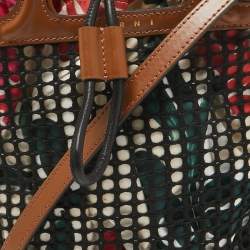 Marni Brown/Black Leather and Net Bucket Bag
