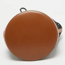 Marni Brown/Black Leather and Net Bucket Bag