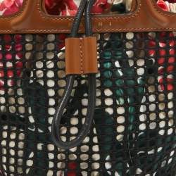 Marni Brown/Black Leather and Net Bucket Bag