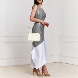 Marni Cream Leather Toggle Shoulder Bag