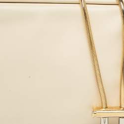 Marni Cream Leather Toggle Shoulder Bag