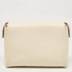 Marni Cream Leather Toggle Shoulder Bag