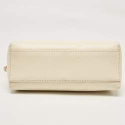 Marni Cream Leather Toggle Shoulder Bag