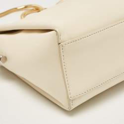 Marni Cream Leather Toggle Shoulder Bag