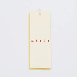 Marni Burgundy/Brown Jacquard Canvas Logo Tote