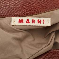 Marni Dusty Pink Crochet Embellished Frame Clutch