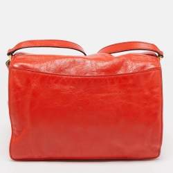 Marni Red Leather Soft Trunk Shoulder Bag