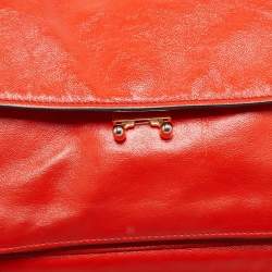 Marni Red Leather Soft Trunk Shoulder Bag