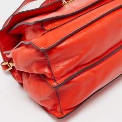 Marni Red Leather Soft Trunk Shoulder Bag