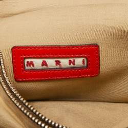 Marni Red Leather Soft Trunk Shoulder Bag