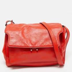 Marni Red Leather Soft Trunk Shoulder Bag