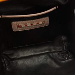 Marni Ocra Yellow Acrylic Boite Clutch Shoulder Bag