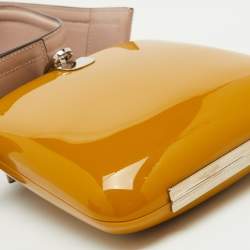 Marni Ocra Yellow Acrylic Boite Clutch Shoulder Bag