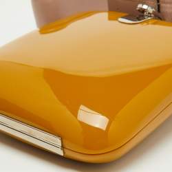 Marni Ocra Yellow Acrylic Boite Clutch Shoulder Bag