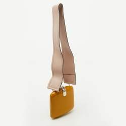 Marni Ocra Yellow Acrylic Boite Clutch Shoulder Bag