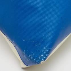 Pre Owned Marni Blue/Cream Coated Nylon Tribeca Tote