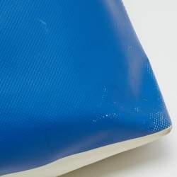 Pre Owned Marni Blue/Cream Coated Nylon Tribeca Tote