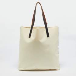 Pre Owned Marni Blue/Cream Coated Nylon Tribeca Tote