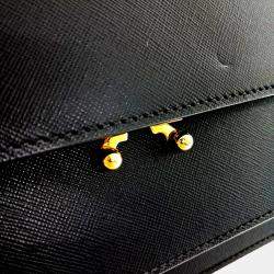 Marni Black Leather Trunk Bag