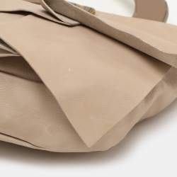 Marni Beige Leather Top Handle Bag