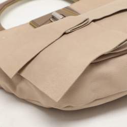 Marni Beige Leather Top Handle Bag