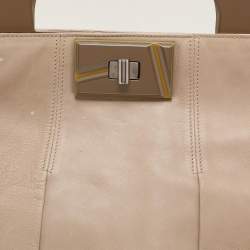 Marni Beige Leather Top Handle Bag