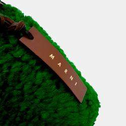 Marni Green Shearling Fur Marni Green Fur shearling tote bag