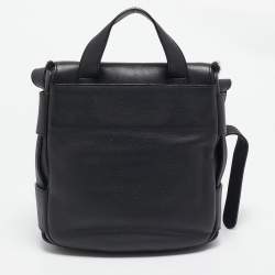 Marni Black Nutria Fur and Leather Messenger Bag