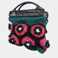 Marni Multicolor Fabric Knit Market Bag