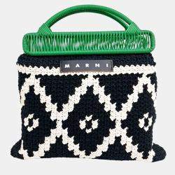 Marni Multicolor Fabric Knit Market Bag