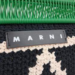 Marni Multicolor Fabric Knit Market Bag