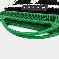 Marni Multicolor Fabric Knit Market Bag