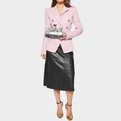 Pre Owned Marni Silver Leather Twisted Lock Clutch