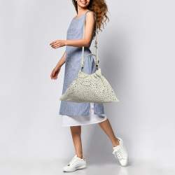 Marni Off White Leather Cutout Oversized Shoulder Bag