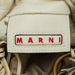 Marni Off White Leather Cutout Oversized Shoulder Bag