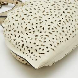 Marni Off White Leather Cutout Oversized Shoulder Bag