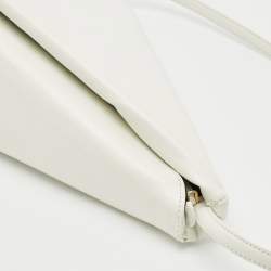 Marni White Leather Prisma Triangle Shoulder Bag