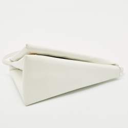 Marni White Leather Prisma Triangle Shoulder Bag