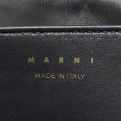 Marni White Leather Prisma Triangle Shoulder Bag