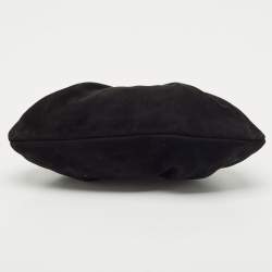 Pre Owned Marni Black Suede Kiss Lock Frame Pouch