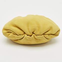 Marni Yellow Raffled Suede Pouch