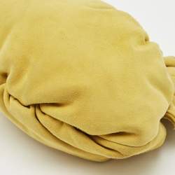 Marni Yellow Raffled Suede Pouch