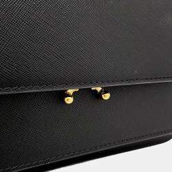 Marni Black Leather Trunk bag