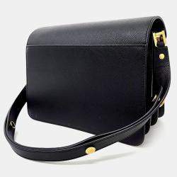 Marni Black Leather Trunk bag
