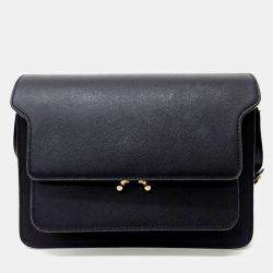 Marni Black Leather Trunk bag