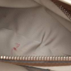 Marni Silver/Brown Leather Frame Clutch
