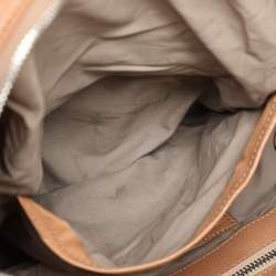 Marni Beige/Brown Leather Drawstring Satchel