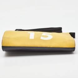 Marni Tri Color Canvas and Leather Wristlet Pouch
