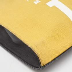 Marni Tri Color Canvas and Leather Wristlet Pouch