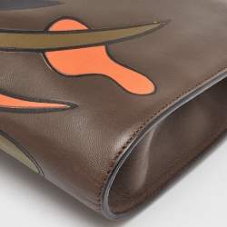 Marni Multicolor Leather Zip Wristlet Pouch
